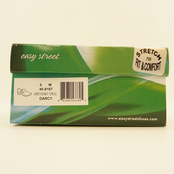 Easy Street Shooties Mid Block Heel Bootie Grey 6 - Picture 8 of 8